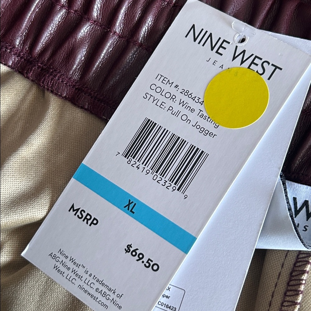 NWT Nine West Jeans wine tasting pull on jogger pant size XL - Picture 4 of 5